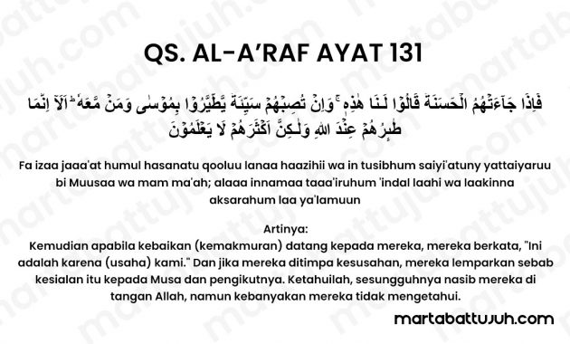 Gambar QS. Al-A'raf ayat 131