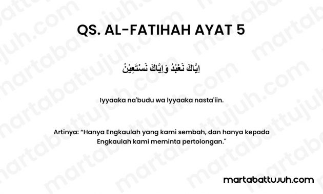 Gambar QS. Al-Fatihah Ayat 5