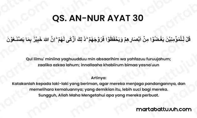 Gambar QS. An-Nur ayat 30