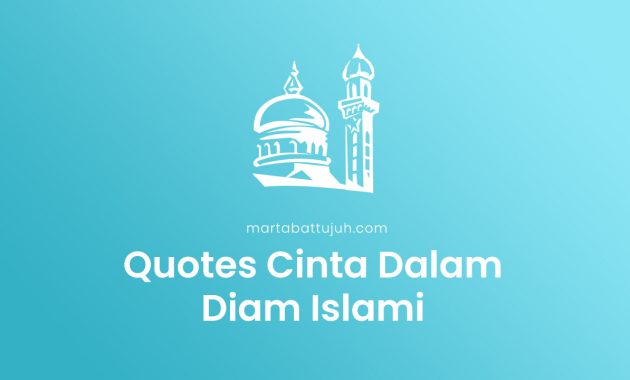 Quotes cinta dalam diam Islami